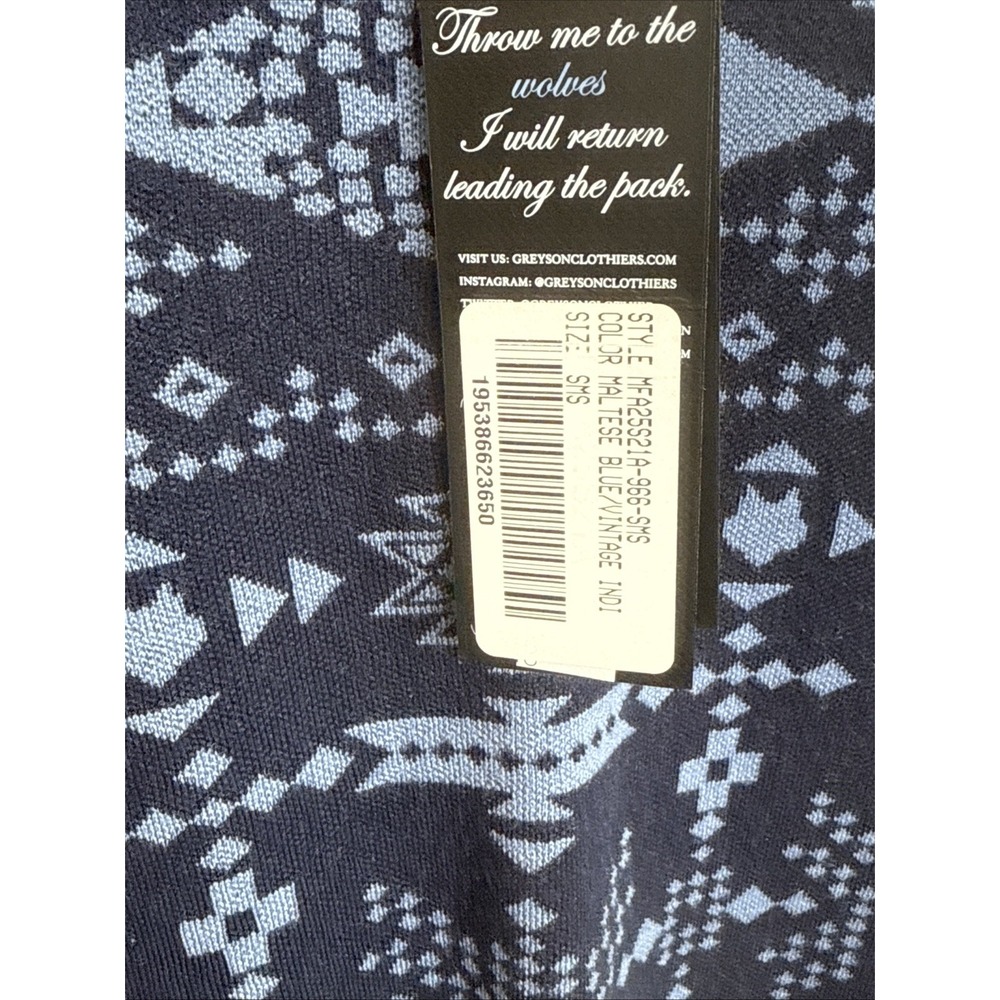 Greyson Wolf Fair Isle Quarter Zip Sweater Men's Medium Blue Winter Golf NWT - Picture 3 of 9